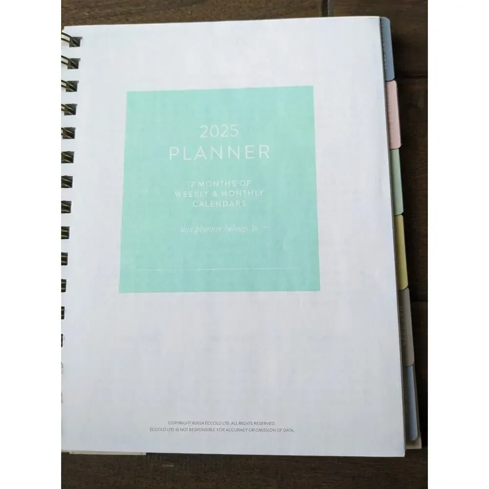 Eccolo Weekly & Monthly Planner 2025 Dog Dogs Chihuahua Beagle Dalmatian New